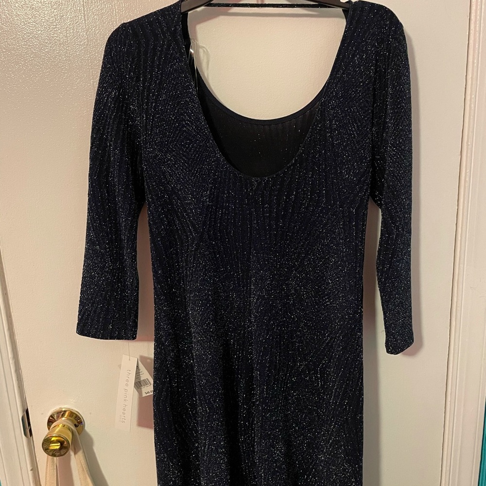 Navy blue, sparkly, bodycon, XL dress, brand new